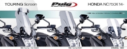Afbeeldingen van Vervangingsruit touring met opzetruitje licht getint Puig Honda NC700X / NC750X -'15-