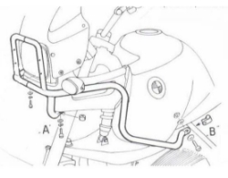 Afbeeldingen van Valbeugel zilver Hepco&Becker (tank + kopl.besch.) BMW R850 '98-00 / 1100GS '94-99