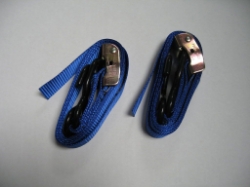 Afbeeldingen van Spanbanden met haak (blauw) set van 2