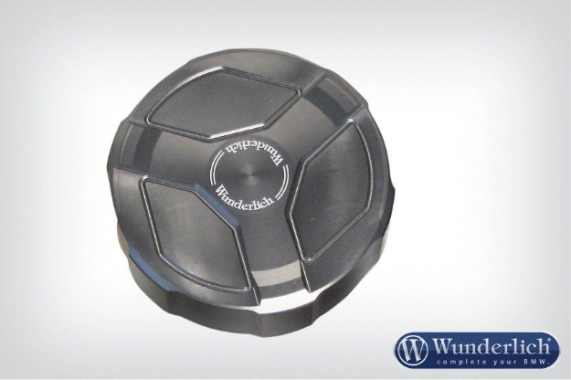 Afbeeldingen van Brake reservoir aluminum cover rear diverse BMW modellen - titanium Wunderlich
