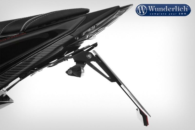 Afbeeldingen van Number plate carrier Legere Vario BMW S1000R '14-/ S1000RR '15-- black Wunderlich