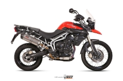 Afbeeldingen van MIVV Oval titanium demper met carbon cap (big) Triumph Tiger/XC '11-
