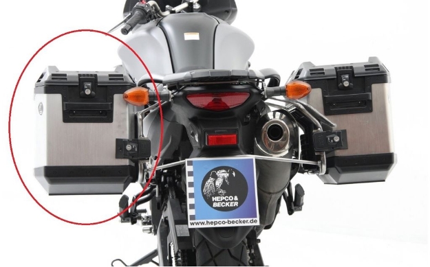 Afbeeldingen van Hepco&Becker Xplorer zijkoffer 40 liter links voor cutout kofferset