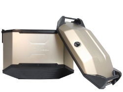 Afbeeldingen van Zijkoffer Xceed silver 38 liter links Hepco&Becker