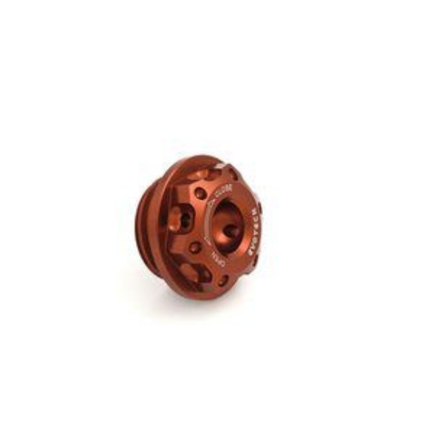 Afbeeldingen van Olievuldop Evotech diverse Honda/ Ducati/ Kawasaki/ Yamaha (M20x2,5) - oranje