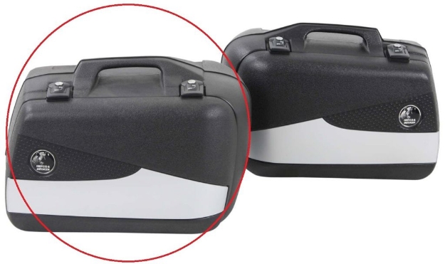 Afbeeldingen van Hepco&Becker Junior Flash 40L zilver losse rechter koffer