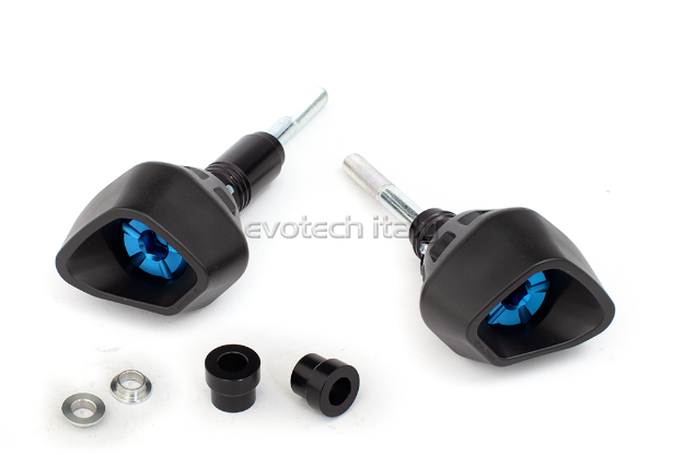 Afbeeldingen van Sliders Evotech Anti-Shock blauw Triumph Speed Triple RS '18-