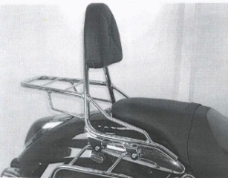 Afbeeldingen van Sissybar met rekje Hepco&Becker chroom Kawasaki VN1500/ VN1600 MEAN STREAK