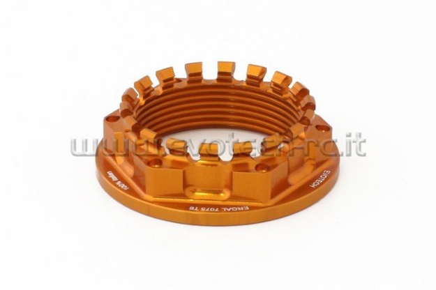 Afbeeldingen van Tandwielmoer aluminium Evotech KTM 1290 Superduke (TB-023T)-Oranje