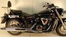 Afbeeldingen van Sissybar met rekje Hepco&Becker chroom Yamaha XVS1300 Midnight Star