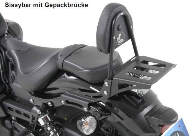 Afbeeldingen van Sissybar met rekje Hepco&Becker zwart Yamaha XV950/R 2013-