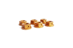 Afbeeldingen van Tandwielmoer aluminium Evotech TBK6-073 -goud