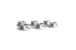Afbeeldingen van Tandwielmoer aluminium Evotech TBK6-073 -zilver
