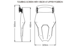 Afbeeldingen van Vervangingsruit touring met opzetruitje licht getint Puig Honda CRF1100 '20-
