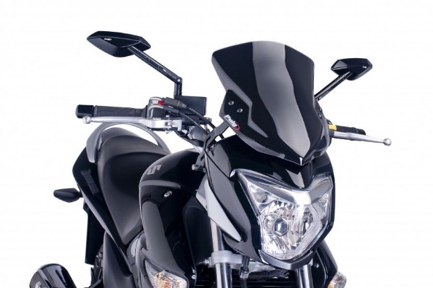 Afbeeldingen van Vervangingsruit naked bike Puig Suzuki Inazuma 250 '12--zwart