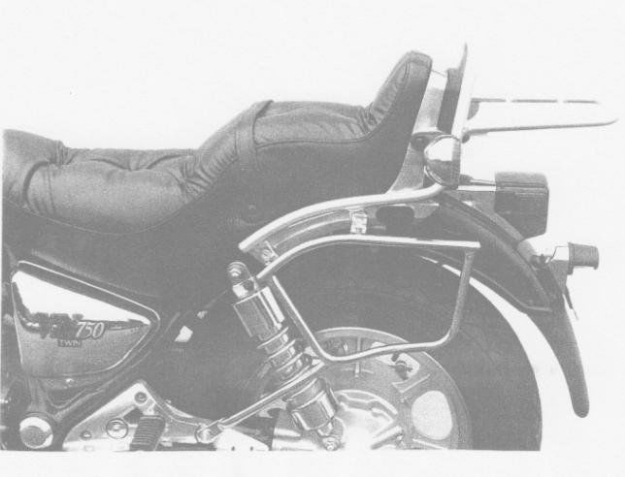 Afbeeldingen van Tassendragers standaard chroom Hepco&Becker Kawasaki VN750