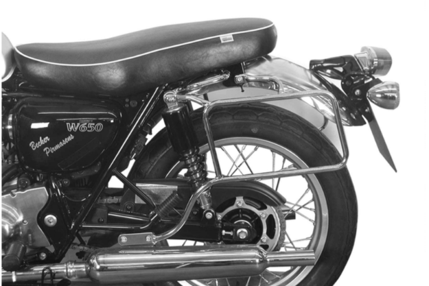 Afbeeldingen van Tassendragers standaard zwart Hepco&Becker Kawasaki W650/ W800