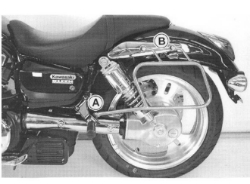 Afbeeldingen van Tassendragers standaard chroom Hepco&Becker Kawasaki VN1500/1600 MEAN STREAK