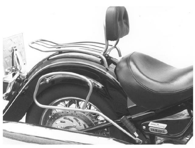 Afbeeldingen van Tassendragers standaard chroom Hepco&Becker Yamaha XV1600 Wild Star