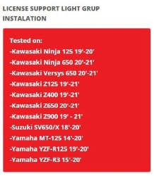 Afbeeldingen van Kentekenplaatverlichting kabel Puig diverse Kawasaki / Yamaha