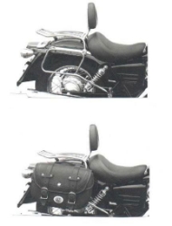 Afbeeldingen van Tassendragers standaard chroom Hepco&Becker Honda VT125