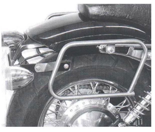 Afbeeldingen van Tassendragers standaard chroom Hepco&Becker Honda VT750D2 Black Widow
