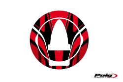 Afbeeldingen van Tankdopcover Radikal Puig voor diverse Aprilia modellen '08- / diverse Triumph modellen