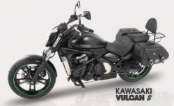 Afbeeldingen van C-Bow custom tasdragers zwart Hepco&Becker Kawasaki Vulcan S '15-