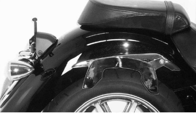 Afbeeldingen van C-Bow custom tasdragers chroom Hepco&Becker Yamaha XVS1300 Midnight Star