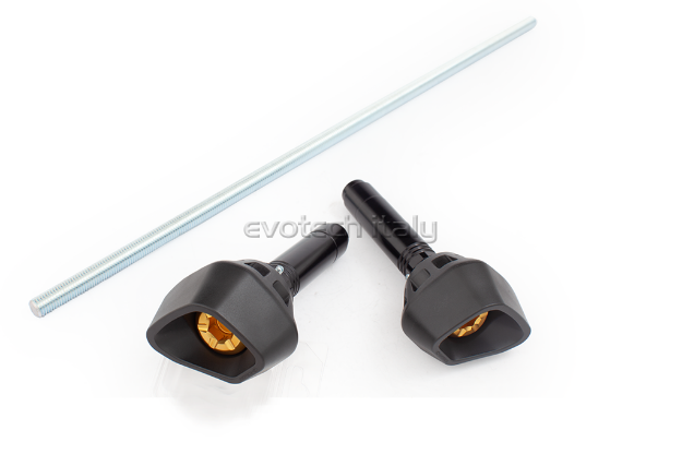 Afbeeldingen van Sliders Evotech Anti-Shock goud Kawasaki Z125 '18-