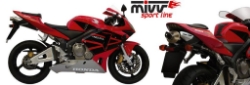 Afbeeldingen van MIVV Oval titanium demper met carbon cap (big) Honda CBR600RR '03-04
