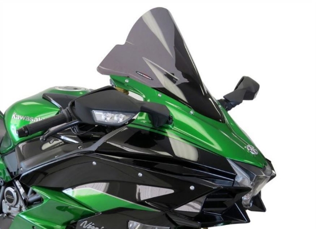 Afbeeldingen van Vervangingsruit airflow extra hoog Kawasaki H2 SX '18--donker getint