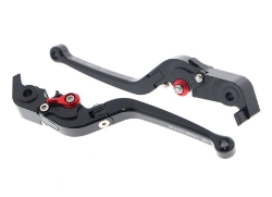 Afbeeldingen van Hendel set opklapbaar Evotech Performance zwart/rood Aprilia Tuono V4 '21-24