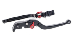 Afbeeldingen van Hendel set opklapbaar Evotech Performance zwart/rood Aprilia Tuono V4 Factory '21-24