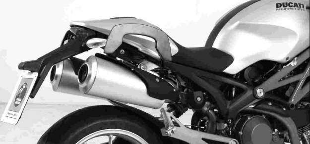 Afbeeldingen van C-Bow tasdragers zwart Hepco&Becker Ducati M696 / M796 / M1000 / M1100