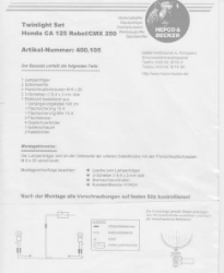 Afbeeldingen van Custom Twinlight Set Hepco&Becker chroom Honda CMX250 REBEL