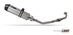 Afbeeldingen van MIVV compleet systeem met Speed Edge black steel RVS demper Yamaha T-MAX 500 '08-'11