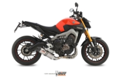 Afbeeldingen van MIVV compleet systeem met oval titanium demper met carbon cap Yamaha MT-09 '13-20