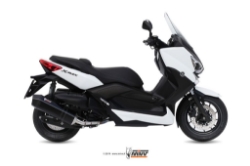Afbeeldingen van MIVV compleet systeem met Speed Edge black steel RVS demper Yamaha X-MAX 400 '13-