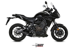 Afbeeldingen van MIVV 2 in 1 systeem met Speed Edge black steel RVS demper Yamaha Tracer '16-