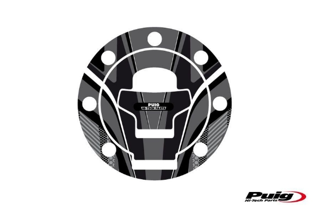Afbeeldingen van Tankdopcover Radikal Puig voor Suzuki modellen '96-'02-Grijs