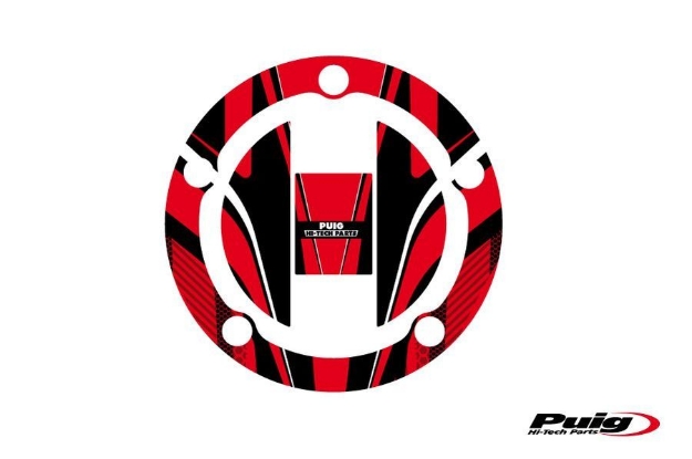 Afbeeldingen van Tankdopcover Radikal Puig voor Suzuki modellen '03--Rood