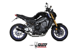 Afbeeldingen van MIVV 2-1 systeem met Delta Race carbon demper Yamaha MT-09 / SP '21-23