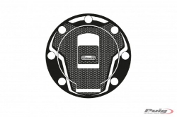 Afbeeldingen van Tankdopcover Puig voor Yamaha -'99 (7 gaten) zwart/carbon look