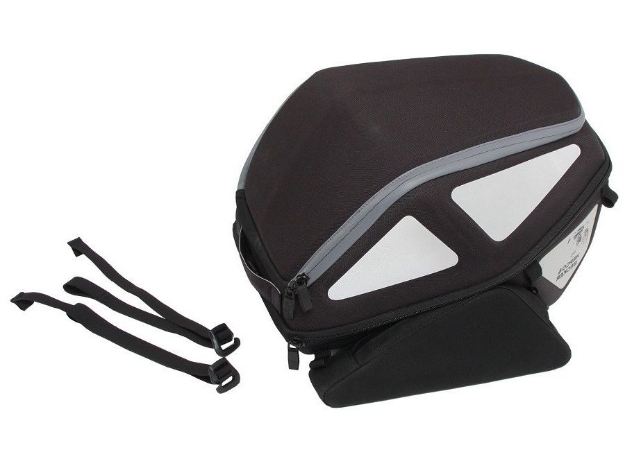 Afbeeldingen van Rear bag Royster zwart met spanbanden Hepco&Becker