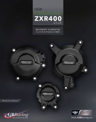Afbeeldingen van GB-Racing engine cover set Kawasaki ZXR400 '91-03 (koppeling, pulse en dynamo)