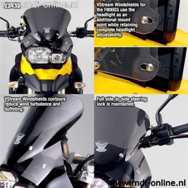 Afbeeldingen van Vervangingsruit ZTechnik short sport donker getint BMW F650/800GS '08-