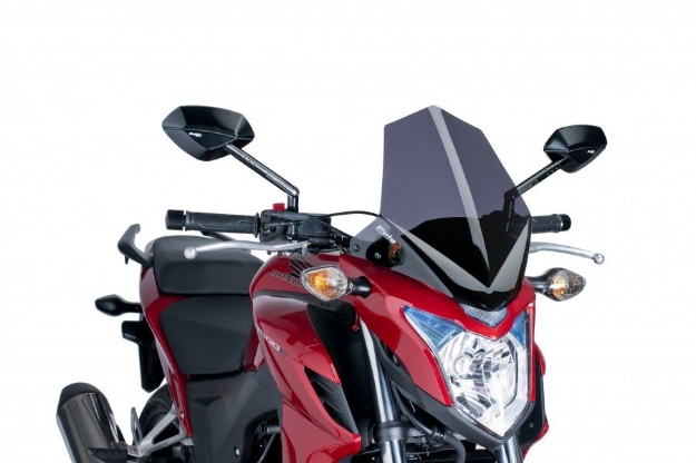 Afbeeldingen van Vervangingsruit naked bike Puig Honda CB500F '13-'15-donker getint