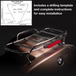 Afbeeldingen van topkofferrek zwart Ztechnik met LED remlicht BMW K1200LT