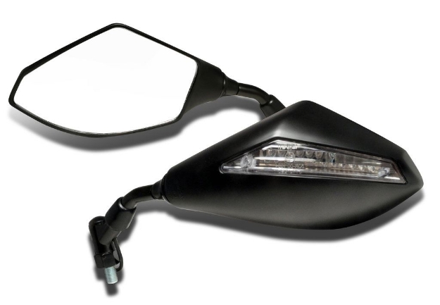 Afbeeldingen van Stuurspiegels met LED knipperlichten (set van 2)